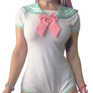 Littleforbig NWT Cotton Romper Pajamas Bodysuit Size Small